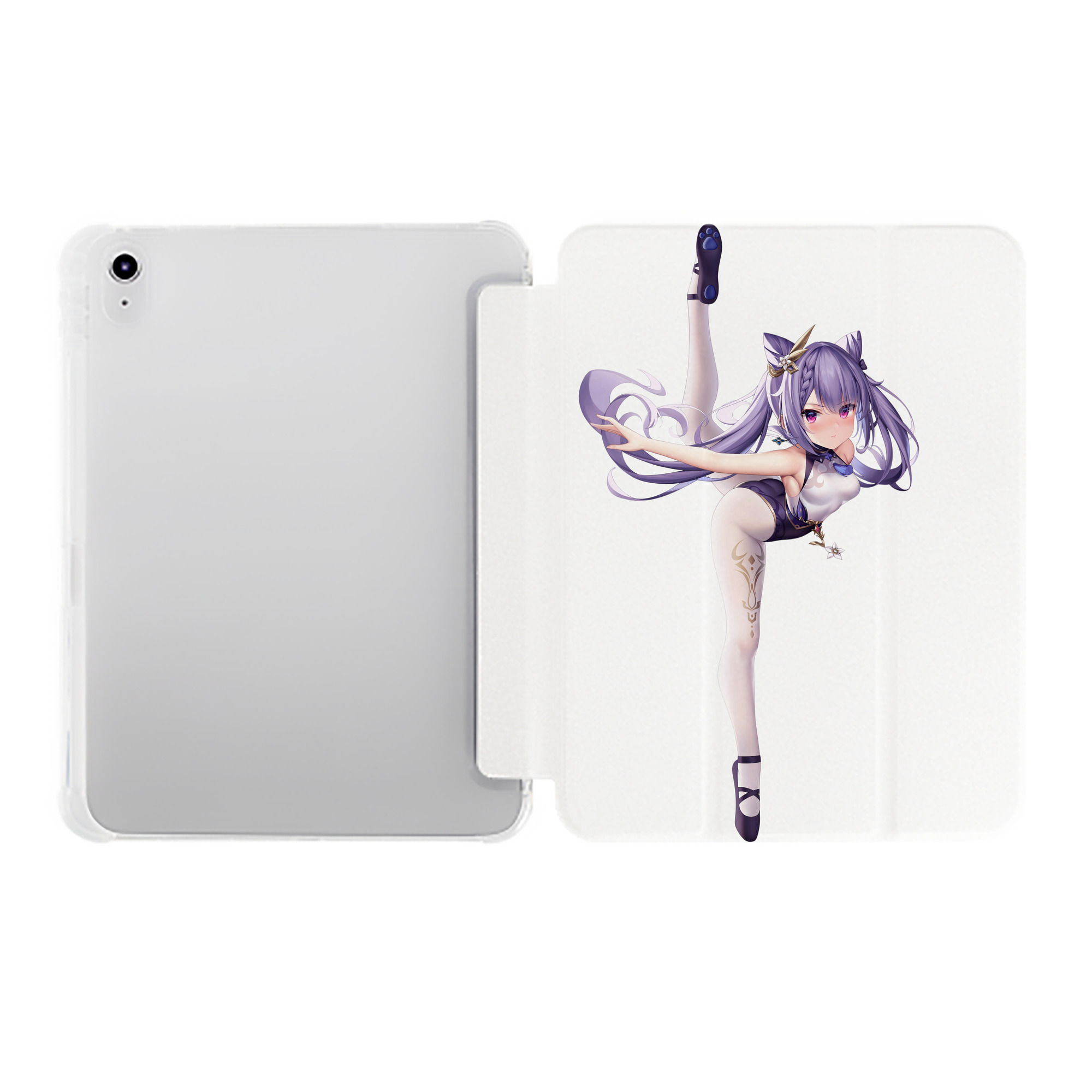 げんし神 刻晴 こくせい genshin Kokusei IPad ケース ペン収納付き 三つ折りスタンド PUレザー×シリコン 対応機種9.5/10.5/10.9インチ